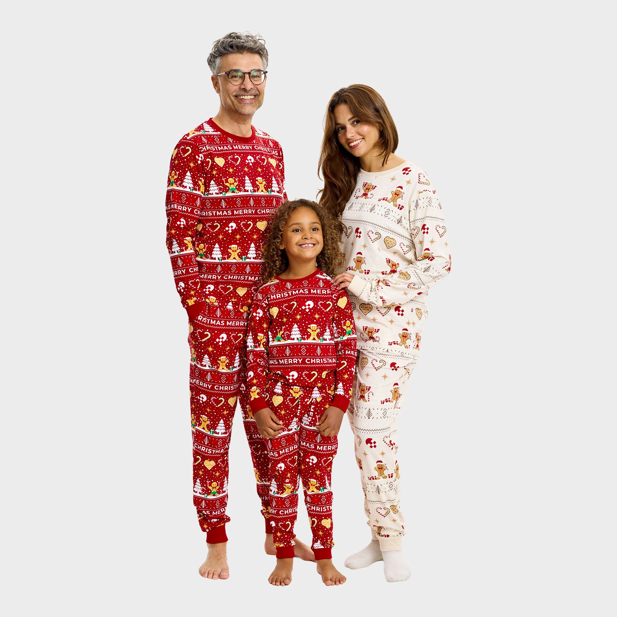 Christmas Cookie julepyjamas rød - Barn.